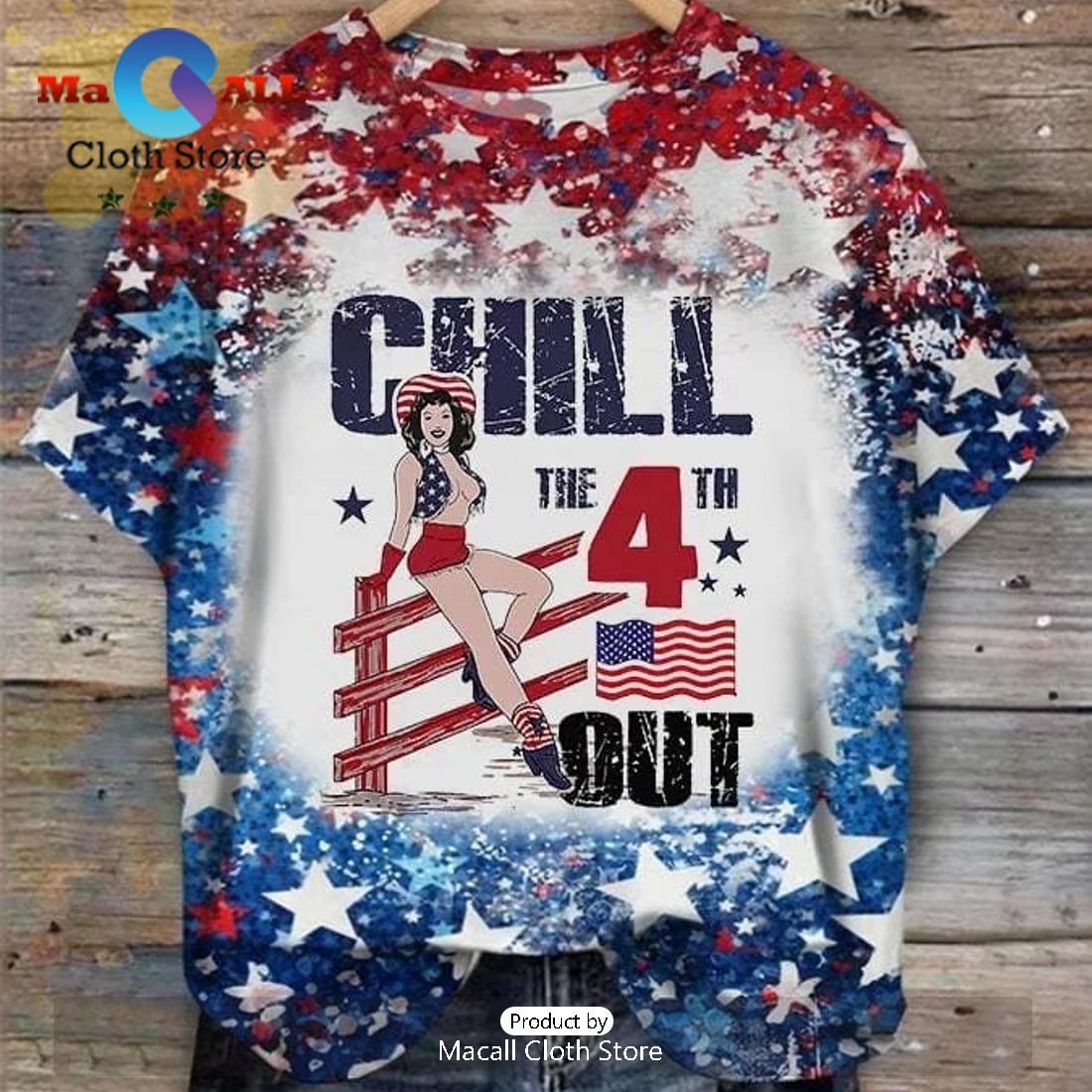Women’s Chill The Fourth Out Independence Day Casual Shirt