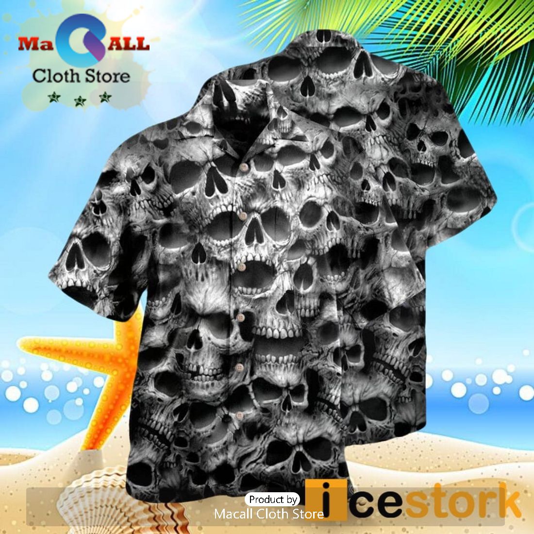 Skull No Fear No Pain Hawaiian Shirt