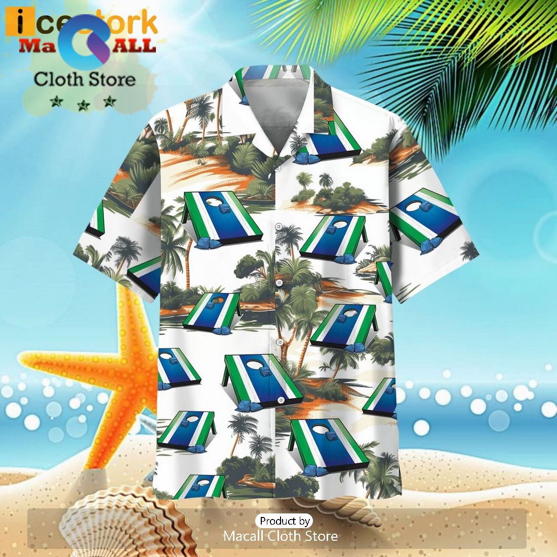 Tropical Cornhole Hawaiian Shirt