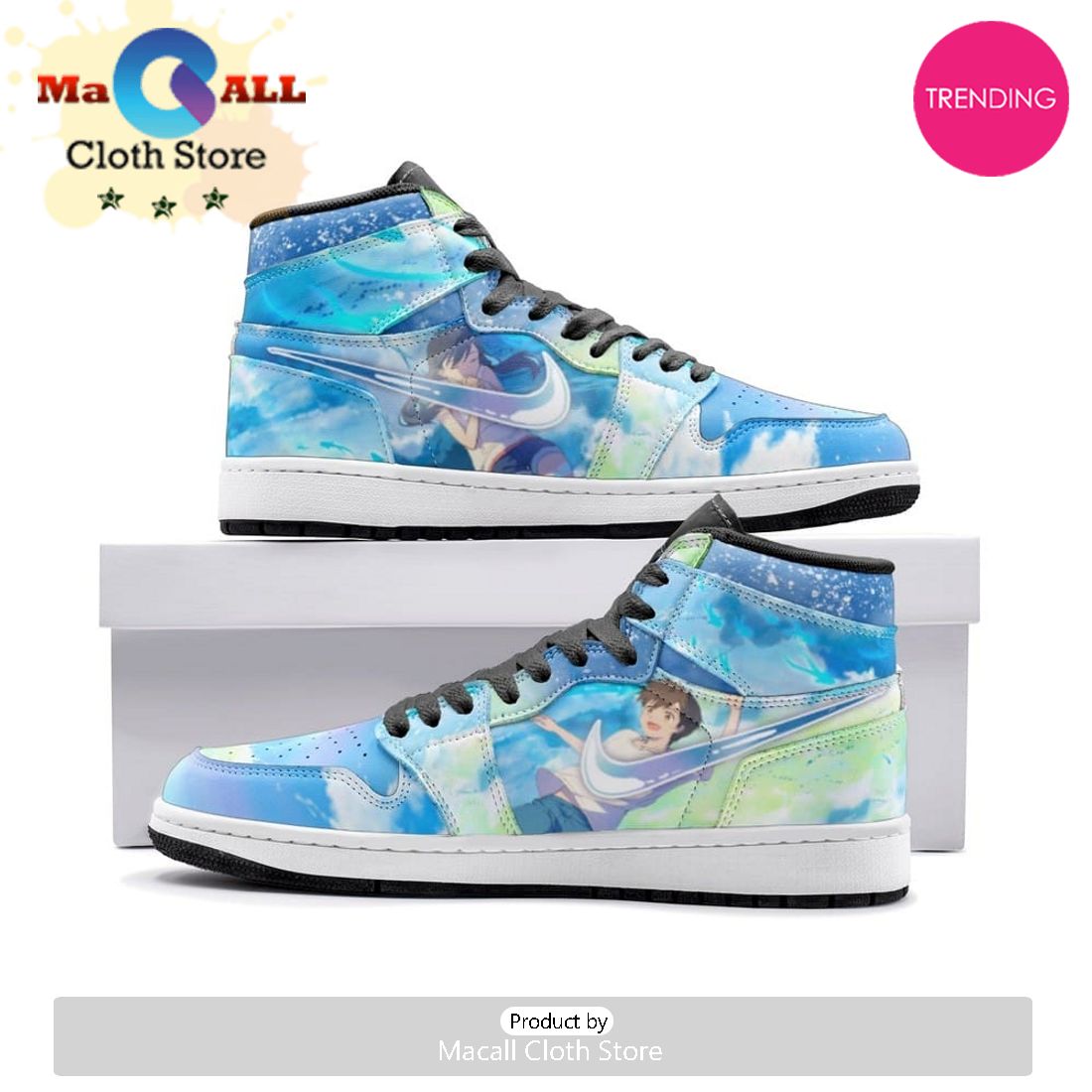 Amano Hina And Morishima Hodaka Air Jordan 1 High Top Shoes