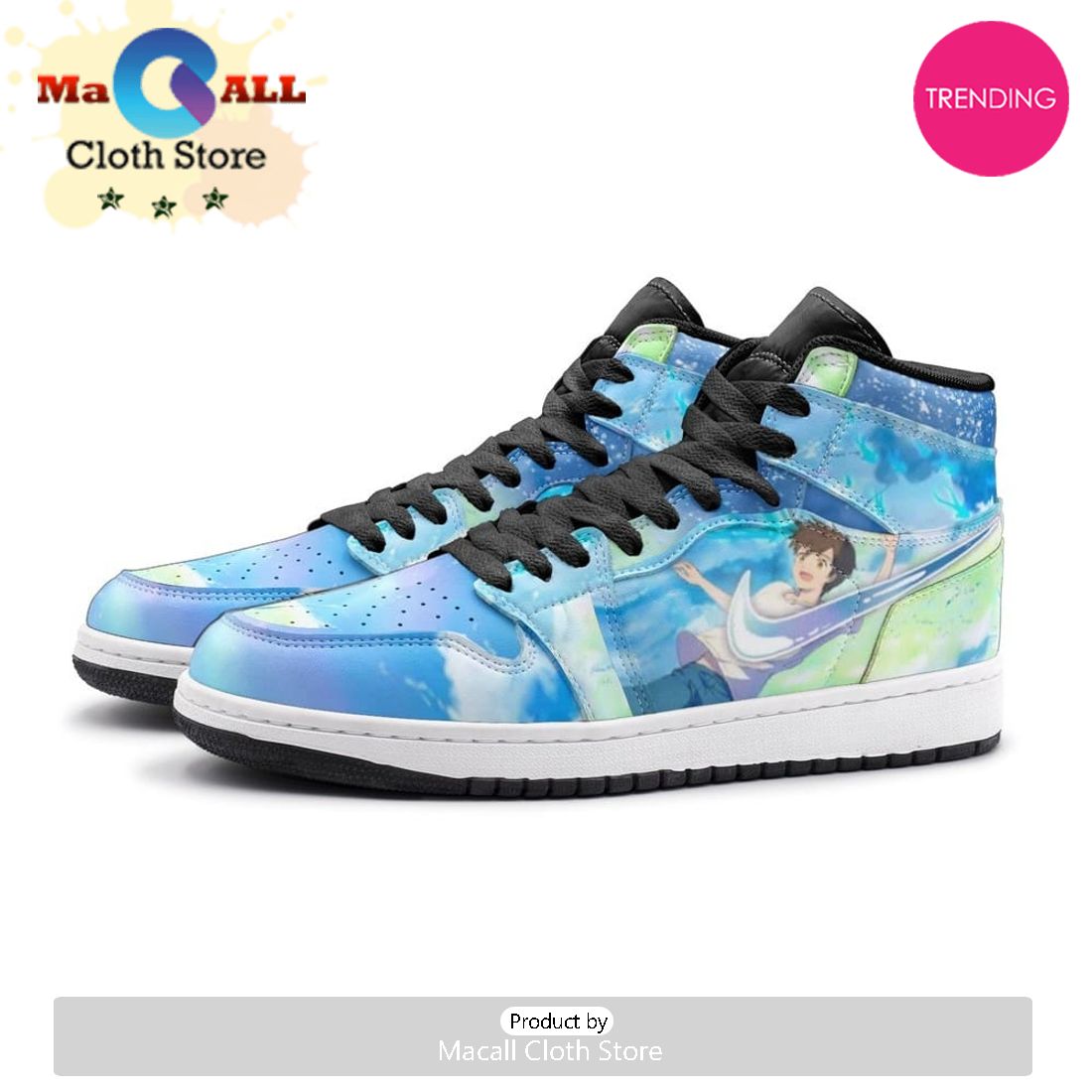 Amano Hina And Morishima Hodaka Air Jordan 1 High Top Shoes