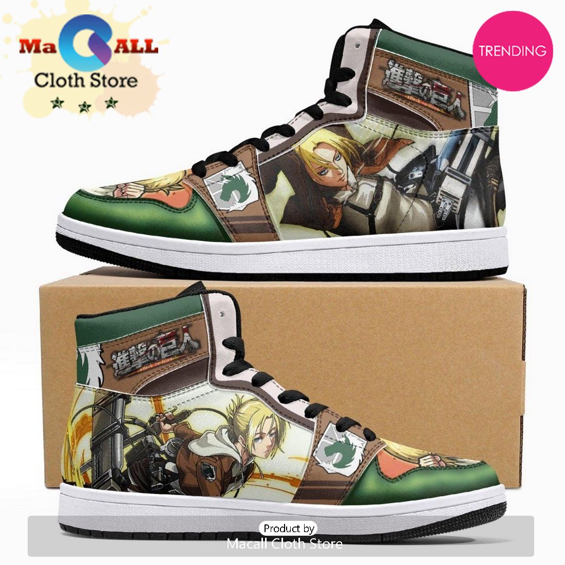 Annie Leonhart Military Police Shingeki No Kyojin JD1 High Top Shoes