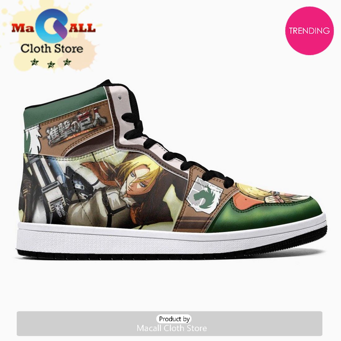 Annie Leonhart Military Police Shingeki No Kyojin JD1 High Top Shoes
