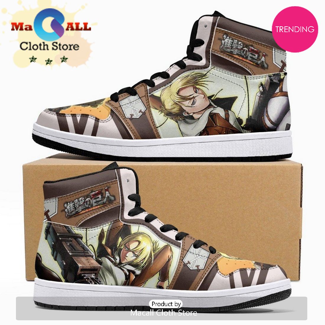 Annie Leonhart Training Corps Shingeki No Kyojin JD1 High Top Shoes