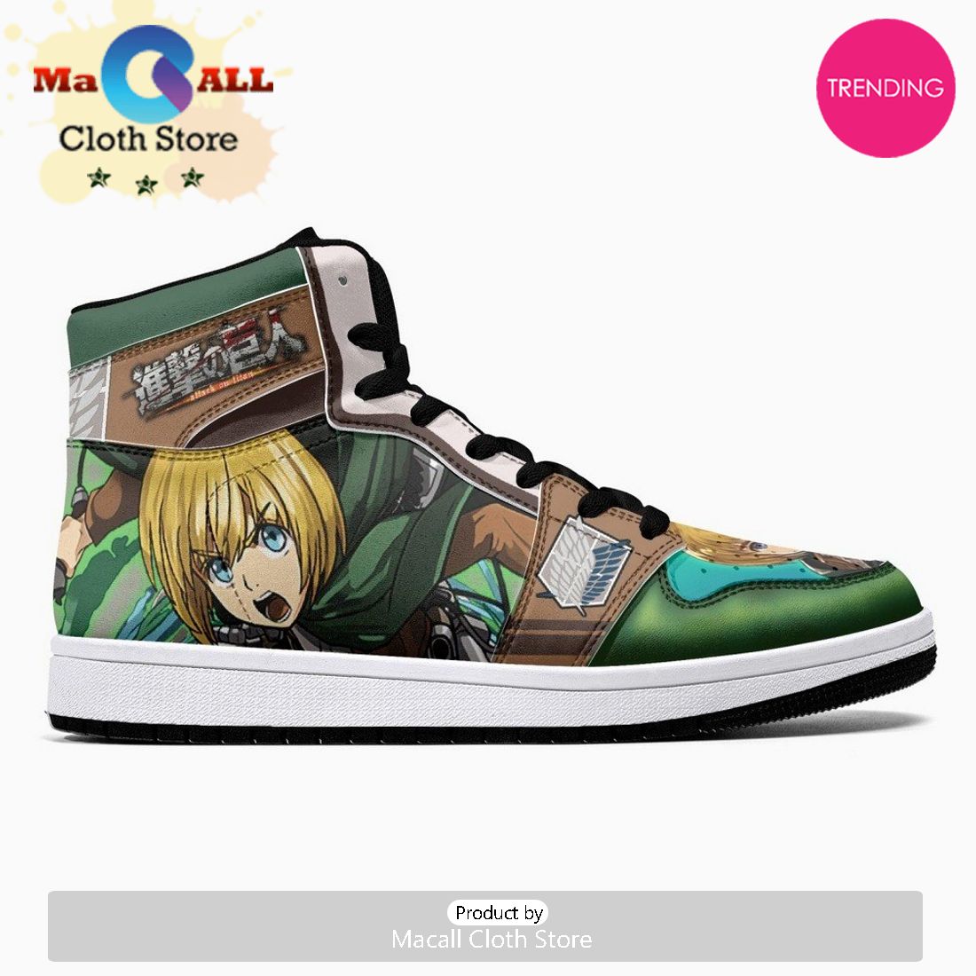 Armin Arlert Survey Corps Shingeki No Kyojin JD1 High Top Shoes