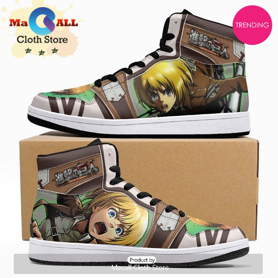 Armin Arlert Training Corps Shingeki No Kyojin JD1 High Top Shoes
