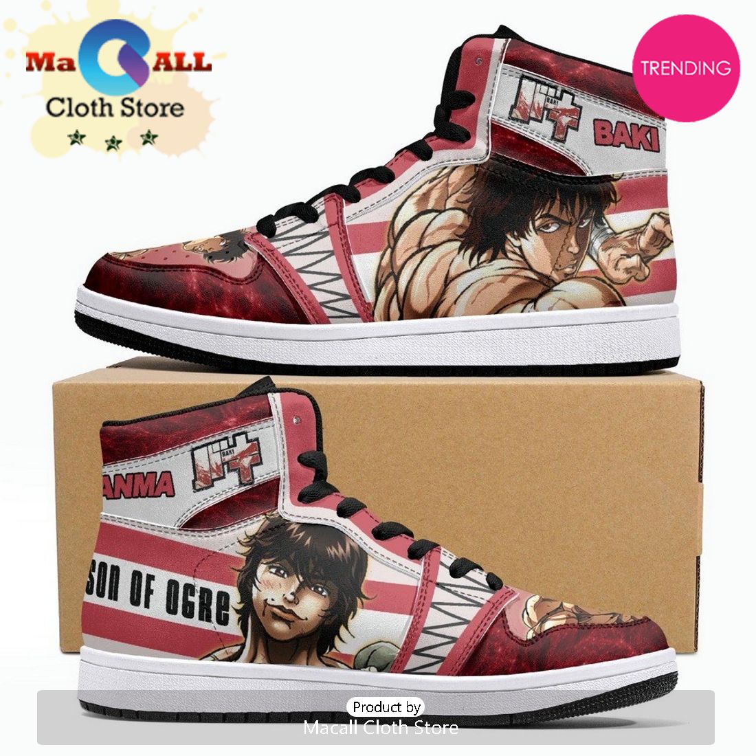 Baki Hanma Baki JD1 High Top Shoes