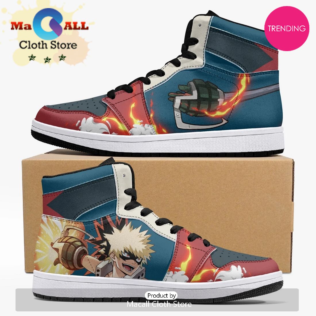 Bakugo Hand My Hero JD1 High Top Shoes