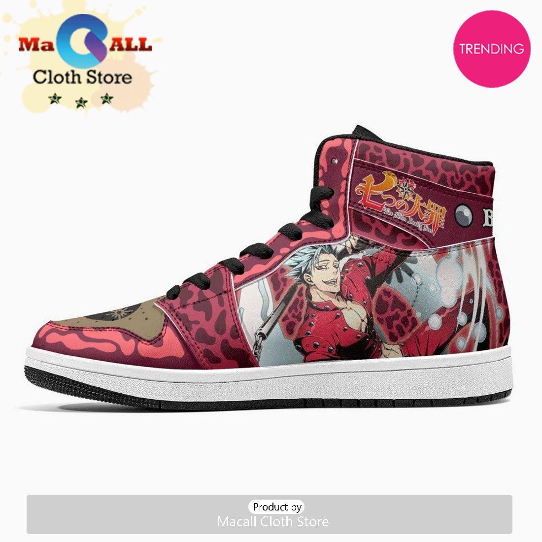 Ban Purgatory Seven Deadly Sins JD1 High Top Shoes