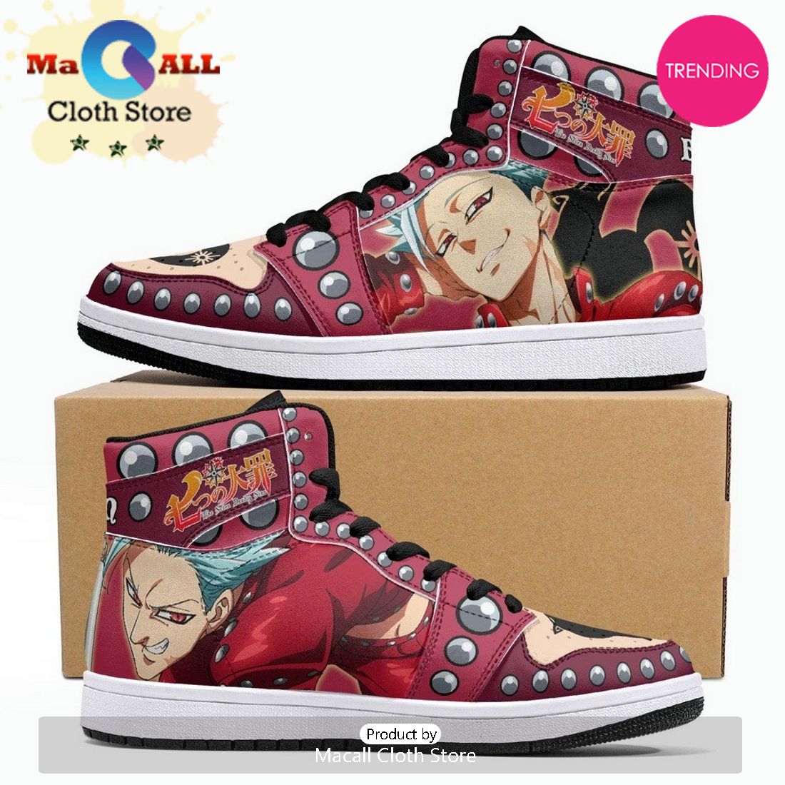 Ban Seven Deadly Sins JD1 High Top Shoes