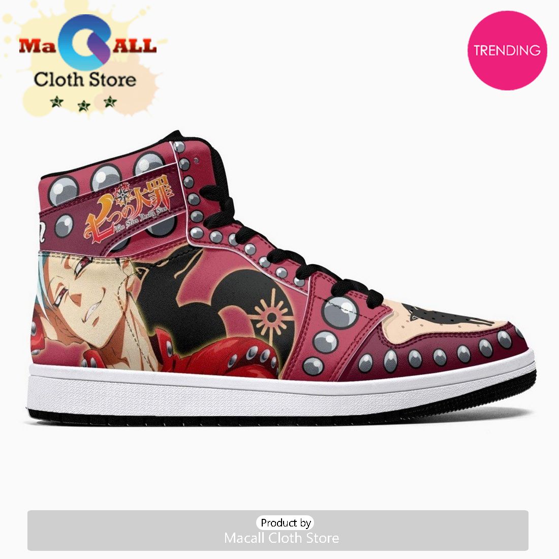 Ban Seven Deadly Sins JD1 High Top Shoes