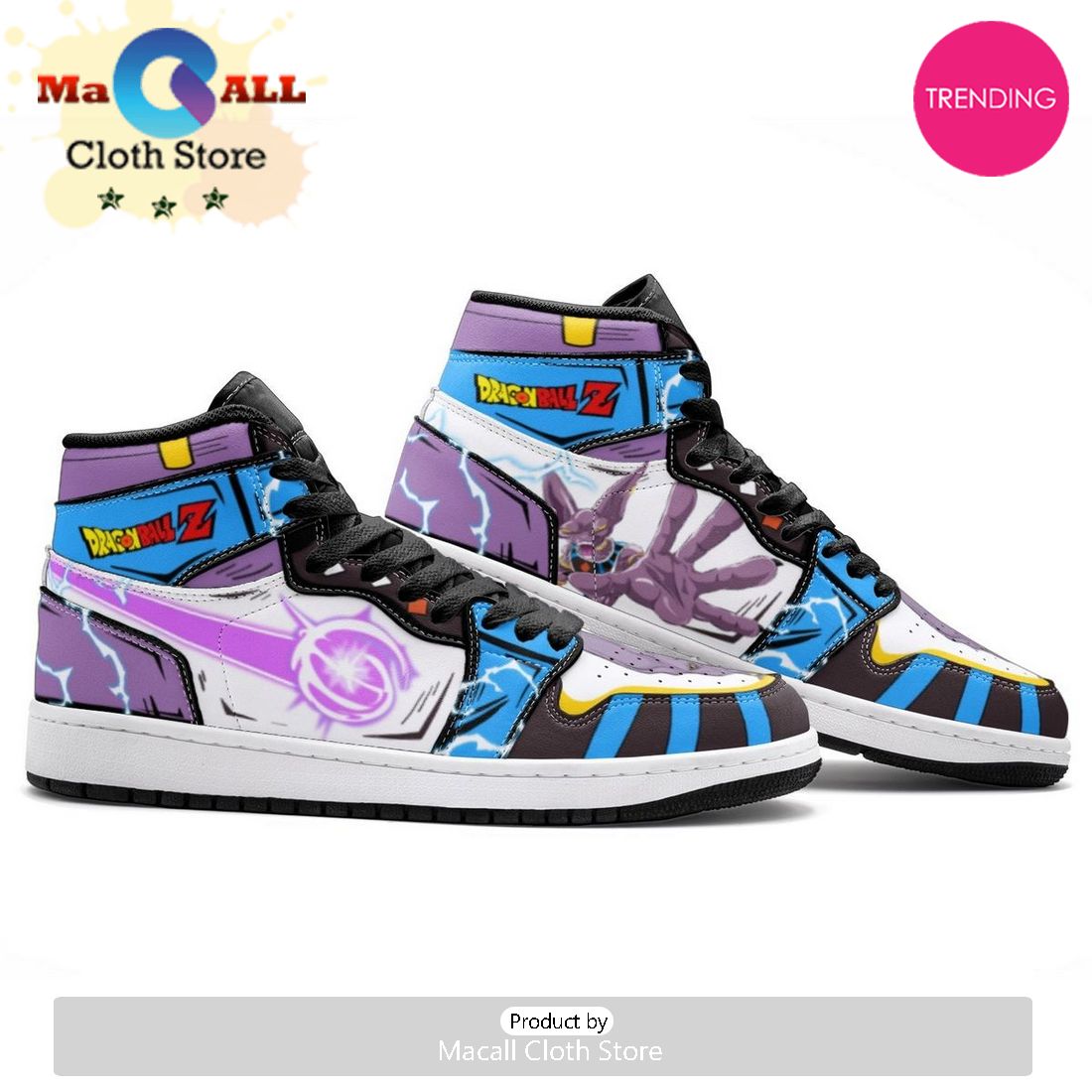Beerus Dragon Ball Z Air Jordan 1 High Top Shoes