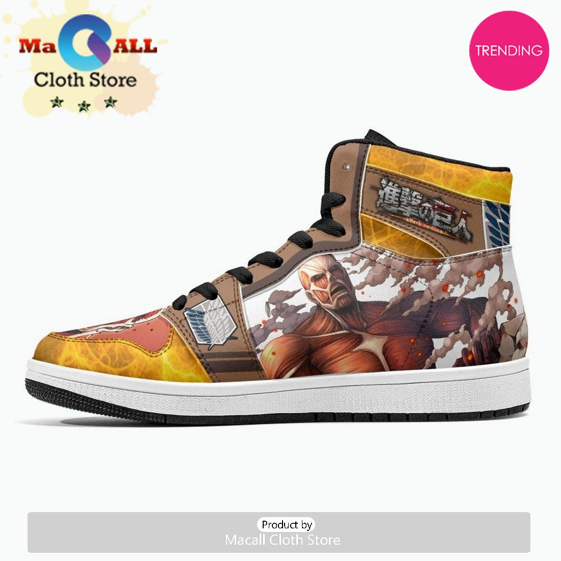 Bertholdt Hoover Colossal Titan Shingeki No Kyojin JD1 High Top Shoes