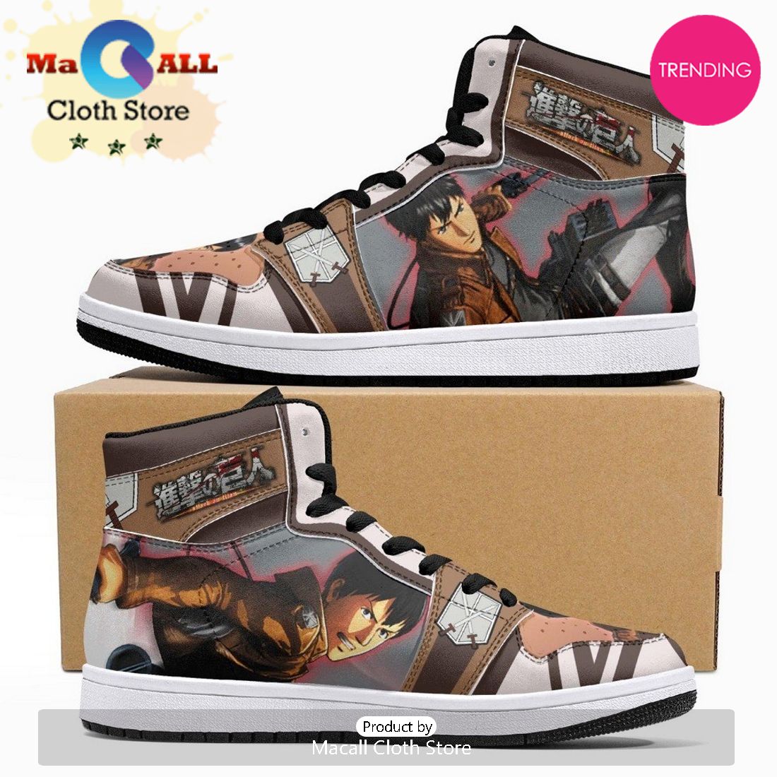 Bertholdt Hoover Training Corps Shingeki No Kyojin JD1 High Top Shoes
