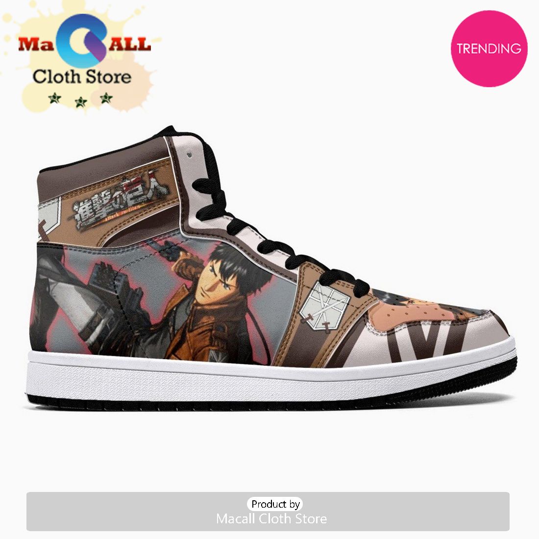 Bertholdt Hoover Training Corps Shingeki No Kyojin JD1 High Top Shoes