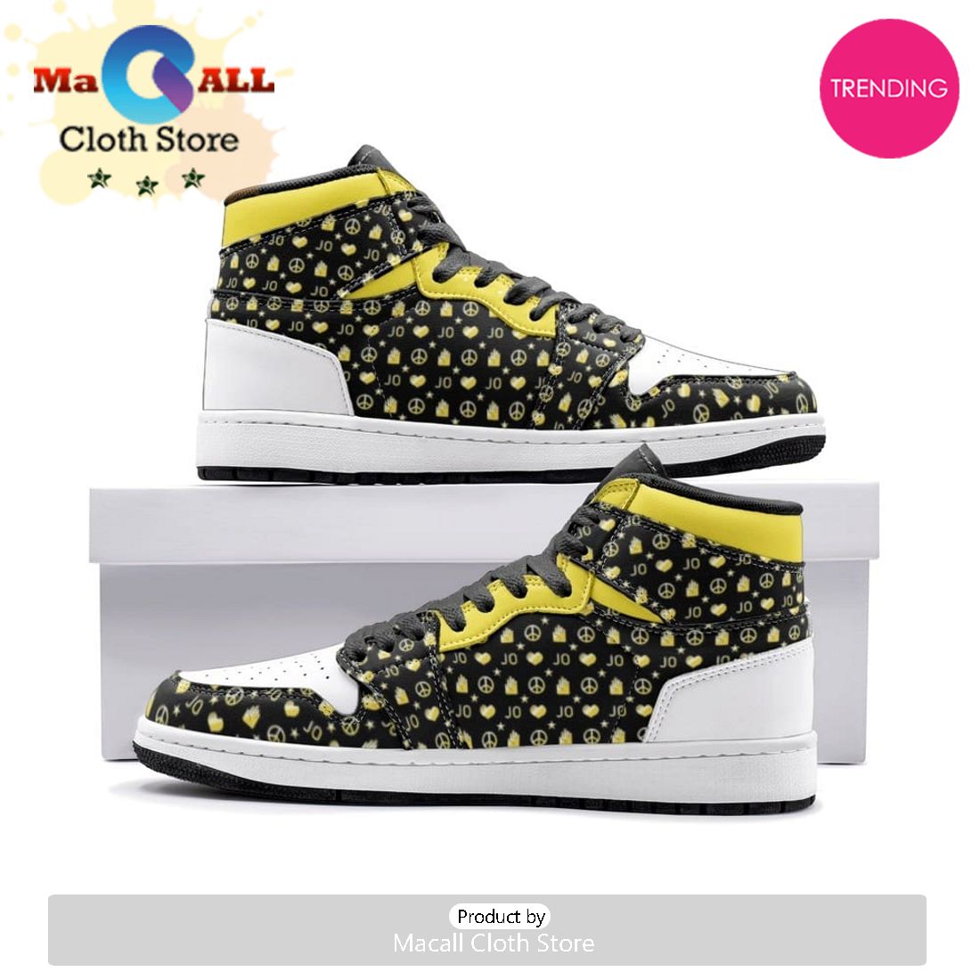 Bizarre Pattern Air Jordan 1 High Top Shoes