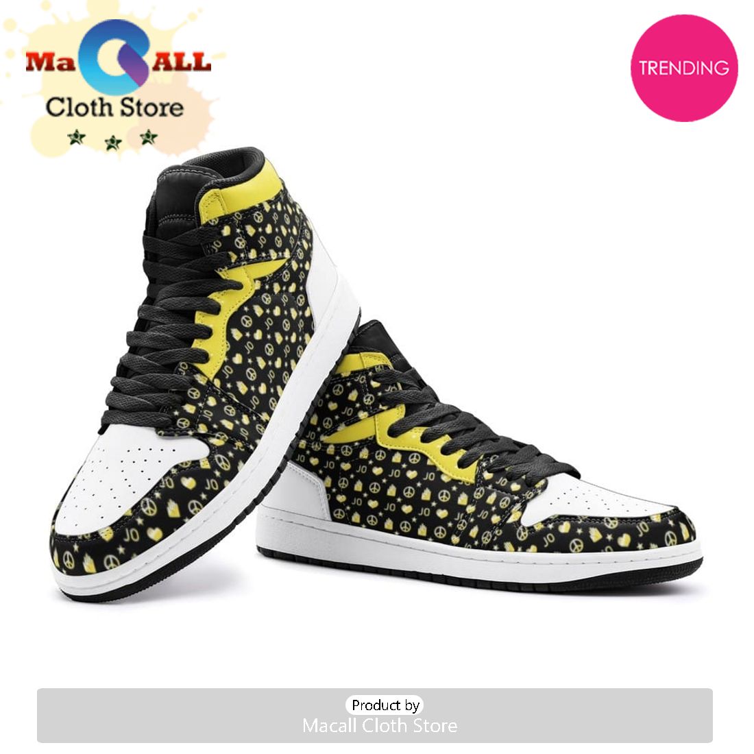 Bizarre Pattern Air Jordan 1 High Top Shoes