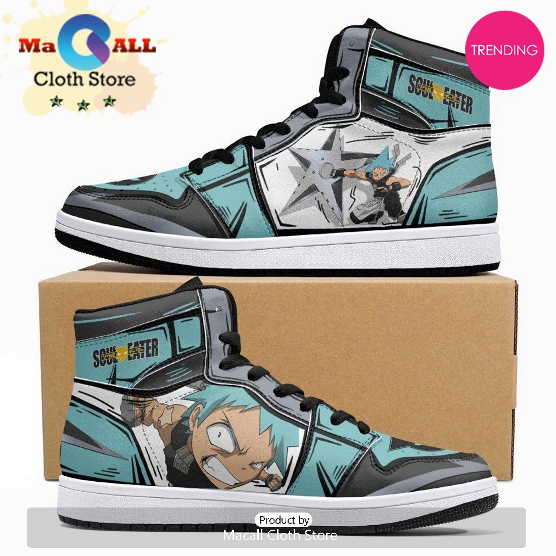 Black Star Soul Eater JD1 High Top Shoes
