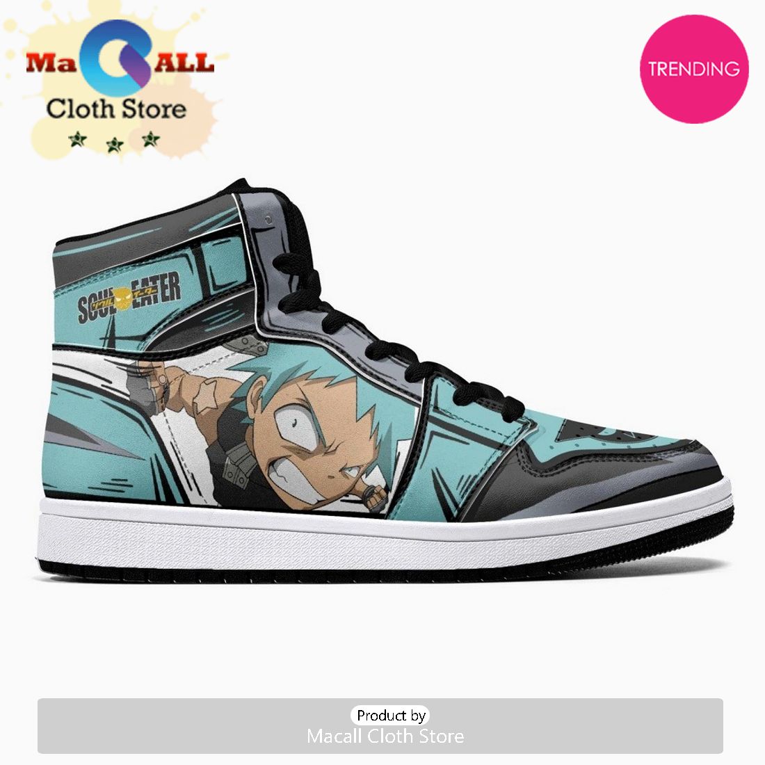 Black Star Soul Eater JD1 High Top Shoes