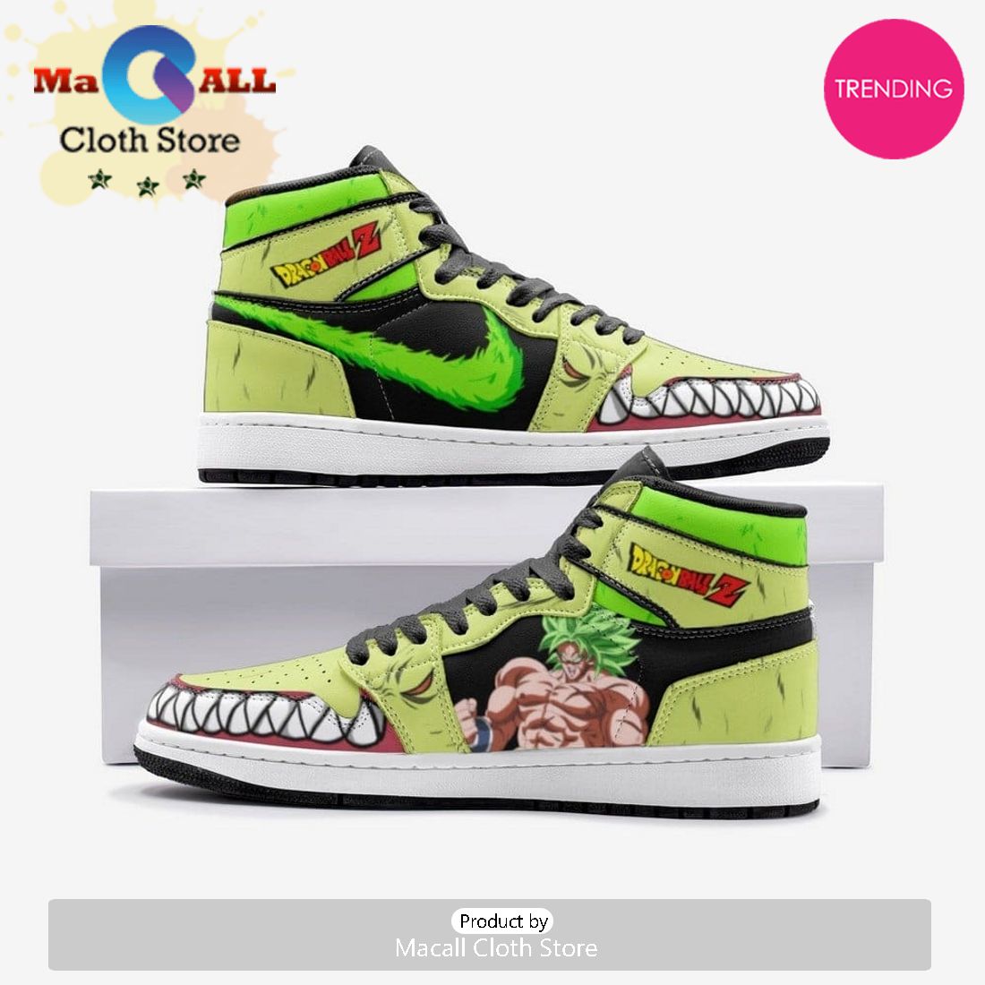 Broly And Ba Dragon Ball Z Air Jordan 1 High Top Shoes
