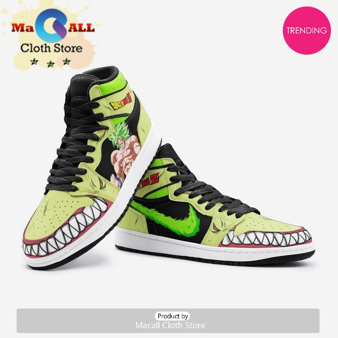 Broly And Ba Dragon Ball Z Air Jordan 1 High Top Shoes