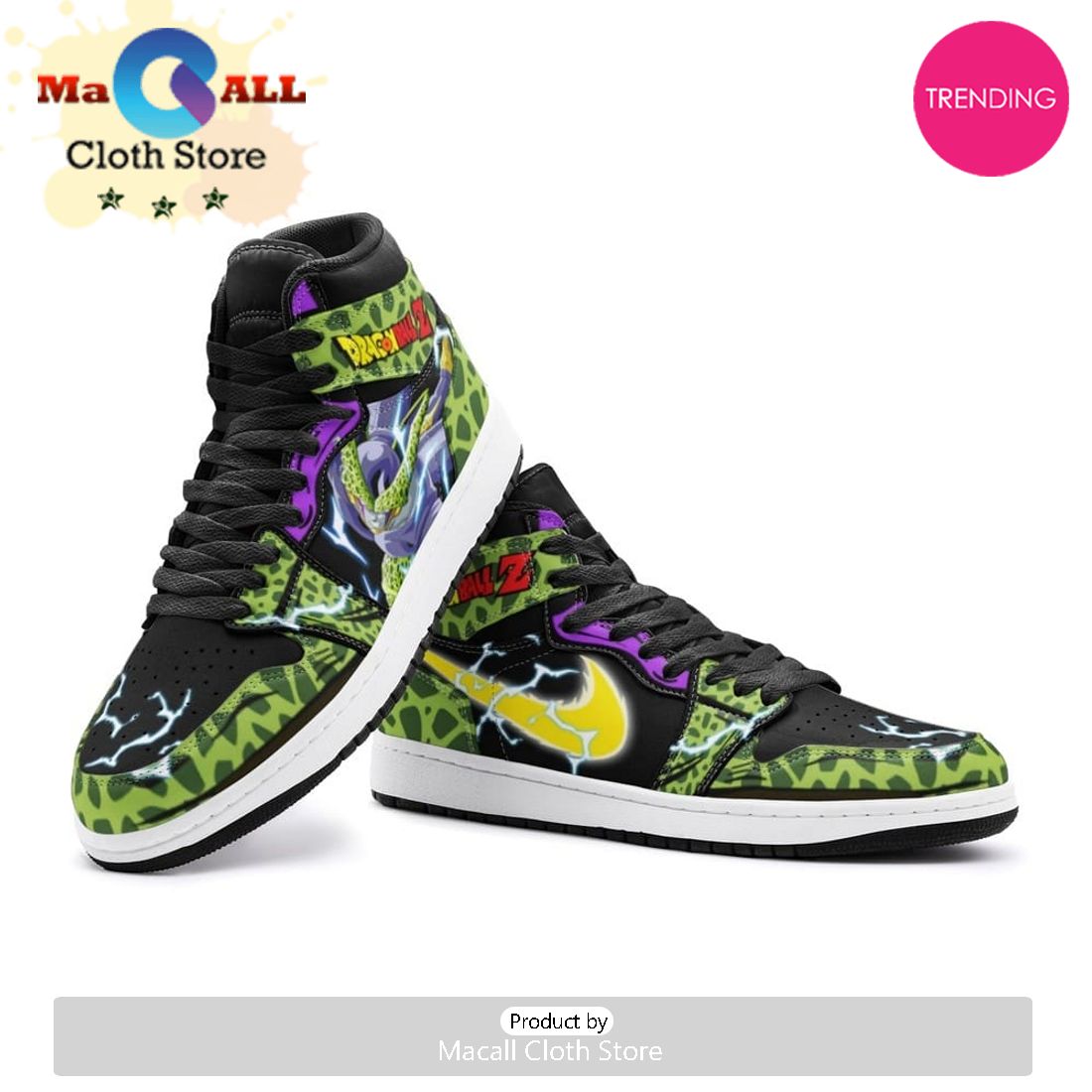 Cell Dragon Ball Z Air Jordan 1 High Top Shoes