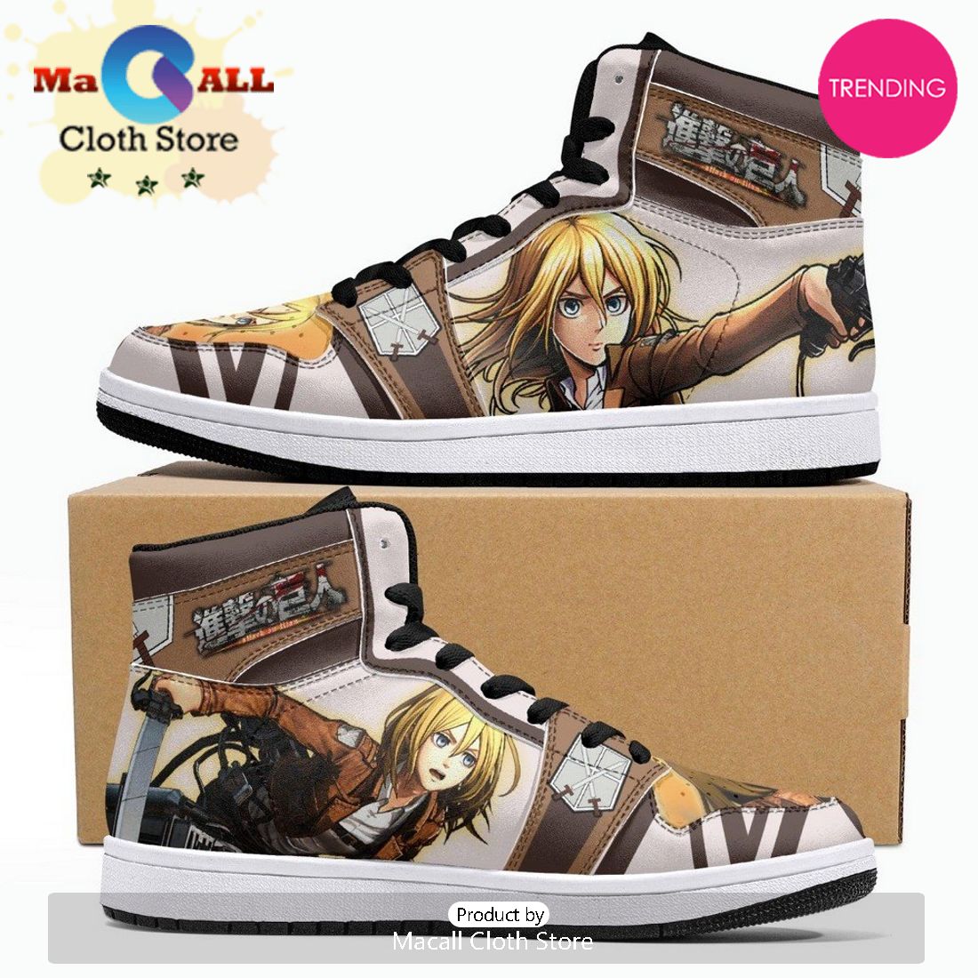 Christa Lenz Training Corps Shingeki No Kyojin JD1 High Top Shoes