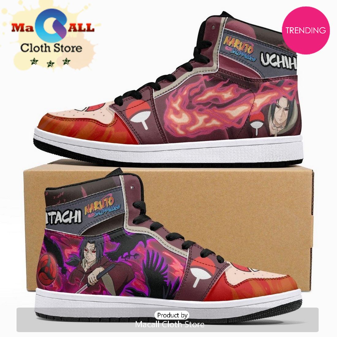 Clan Itachi Edo Tensei Ninja Shippuden JD1 High Top Shoes