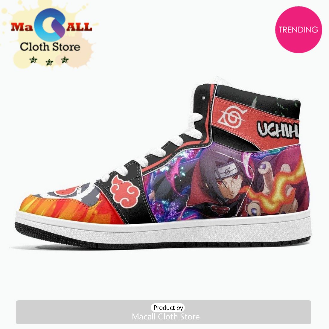 Clan Itachi Red Cloud Ninja Shippuden JD1 High Top Shoes