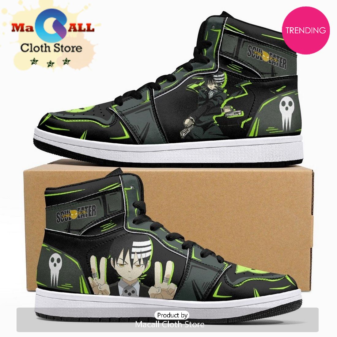 Death The Kid Soul Eater JD1 High Top Shoes