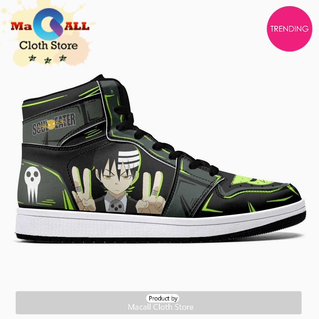 Death The Kid Soul Eater JD1 High Top Shoes