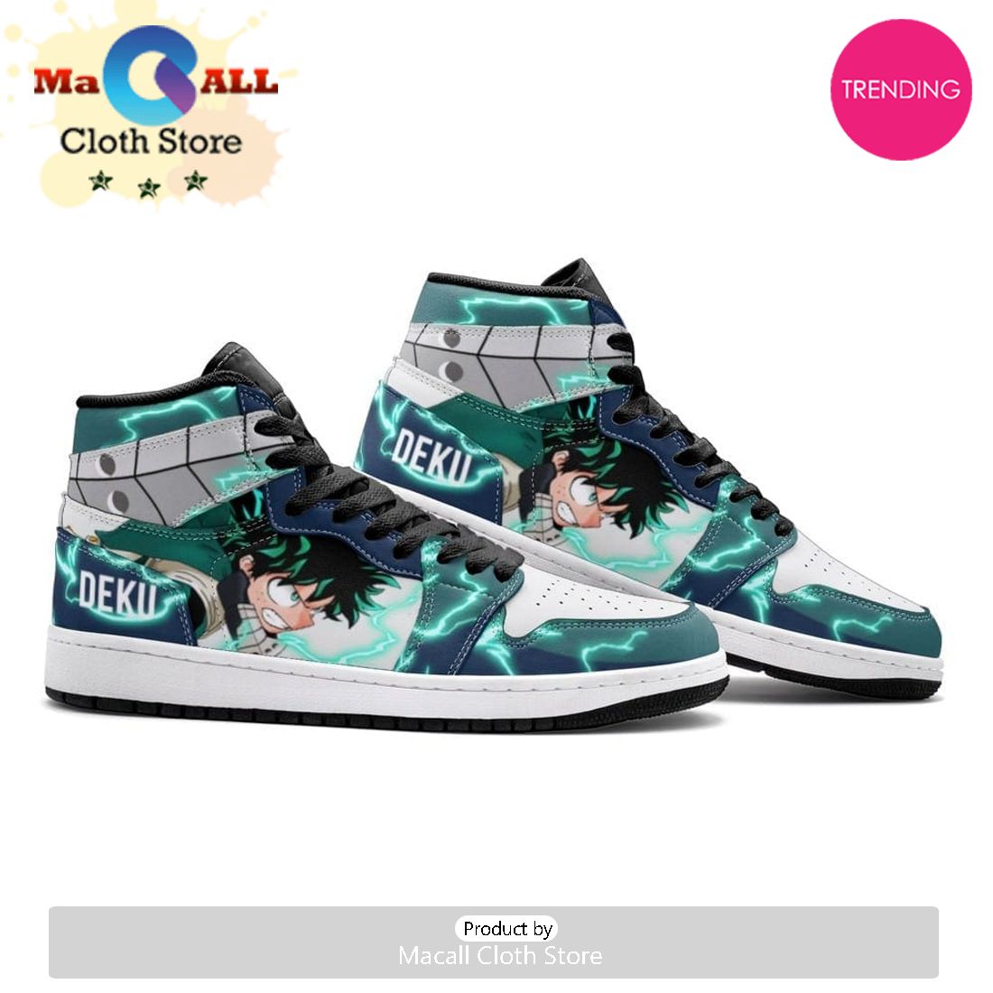 Deku Hand My Hero Air Jordan 1 High Top Shoes