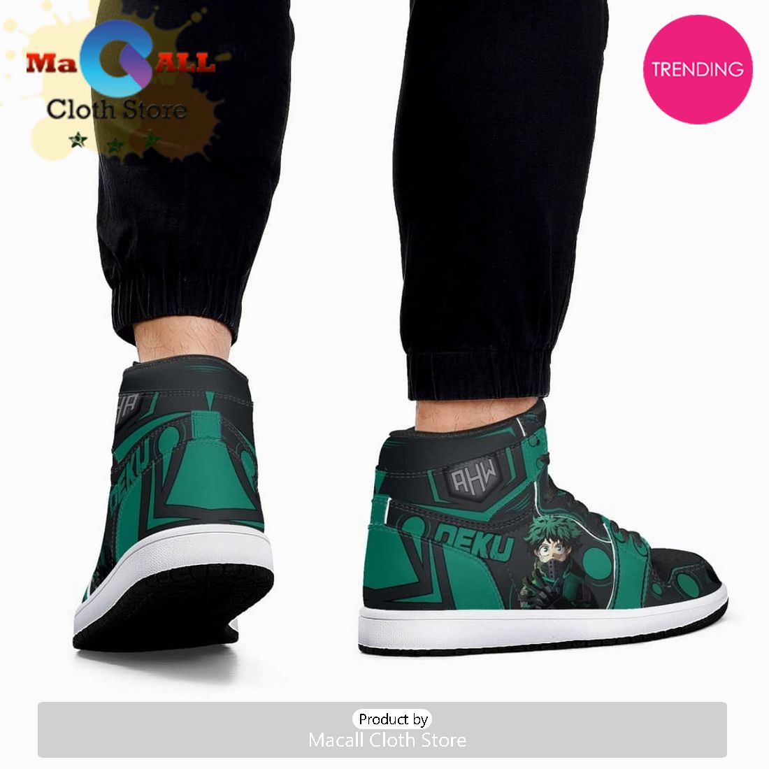 Deku WHA Air Jordan 1 High Top Shoes
