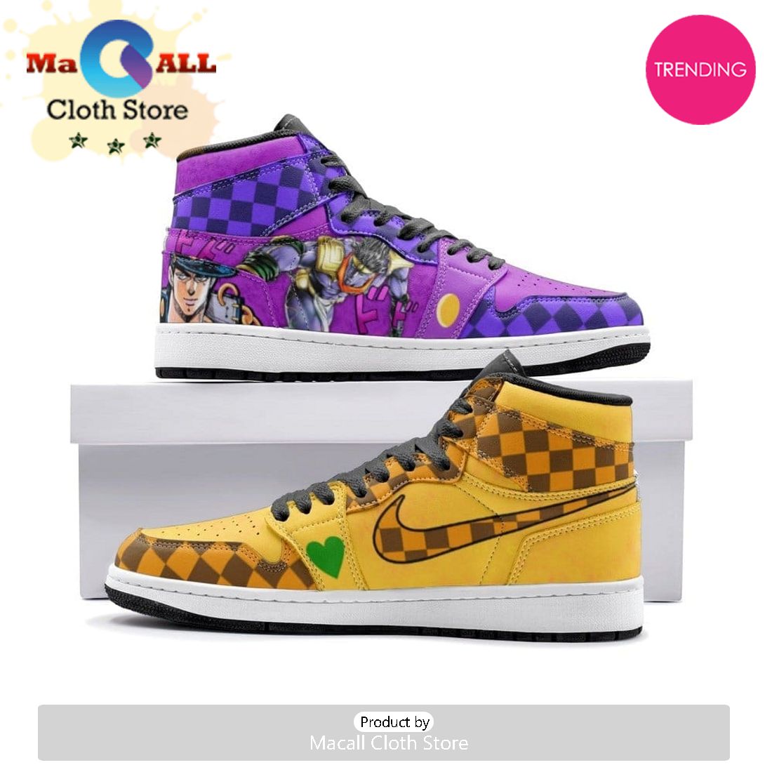 Dio Vs Jotaro Air Jordan 1 High Top Shoes