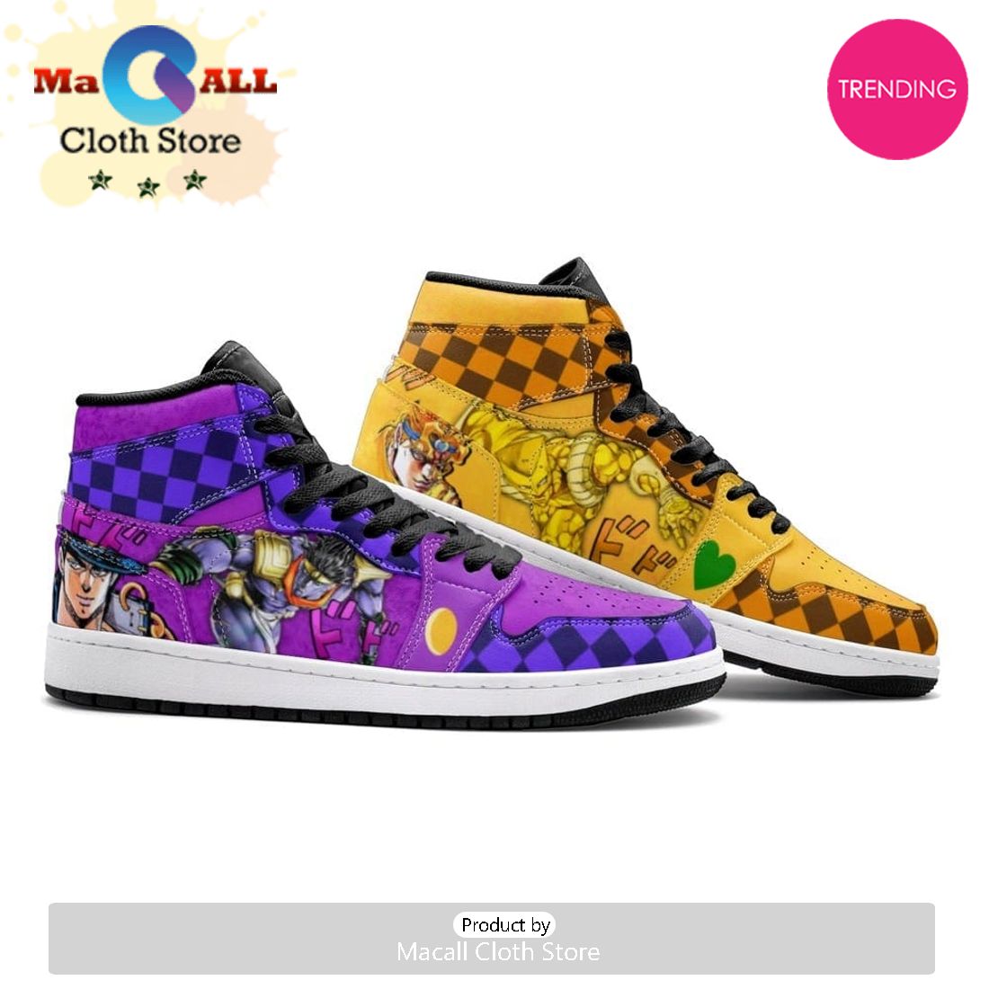 Dio Vs Jotaro Air Jordan 1 High Top Shoes