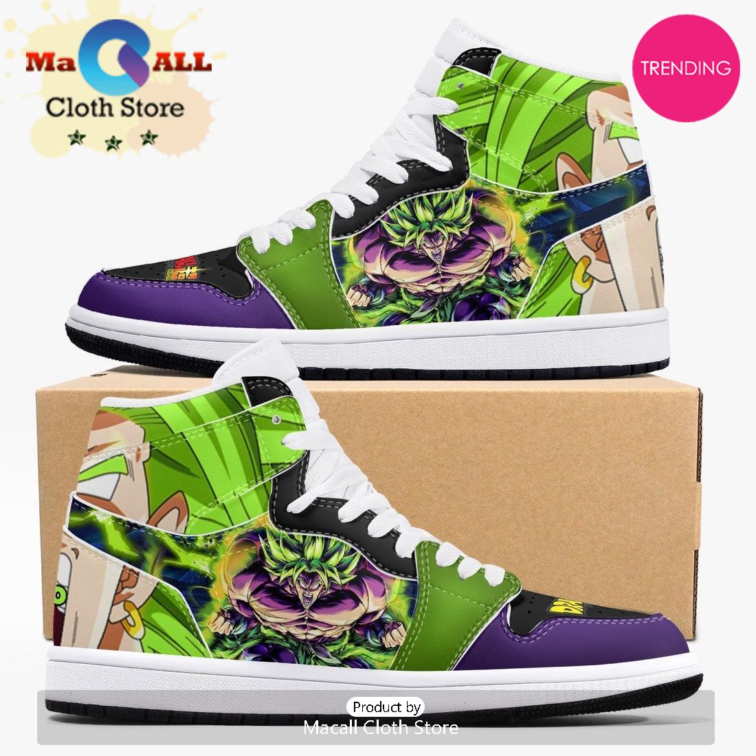 Dragon Ball Super Broly AJ1 High Top Shoes