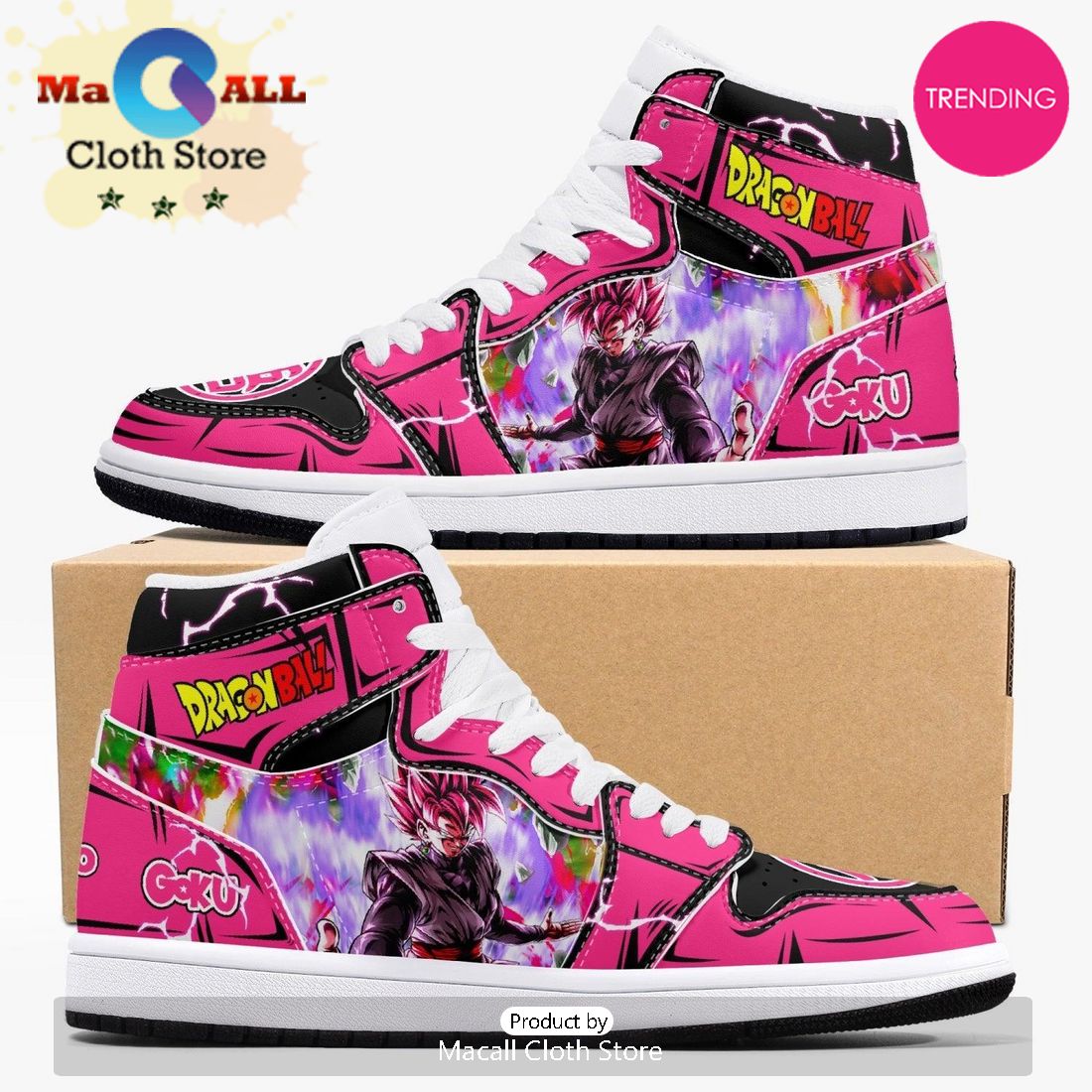Dragon Ball Super Goku Black Rose AJ1 High Top Shoes