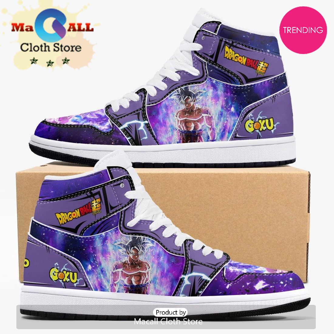 Dragon Ball Super Goku Ultra Instinct AJ1 High Top Shoes