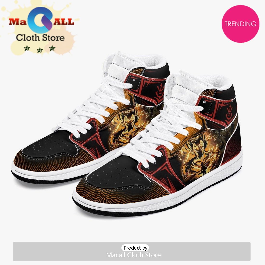 Dragon Ball Super Vegeta Ssj AJ1 High Top Shoes