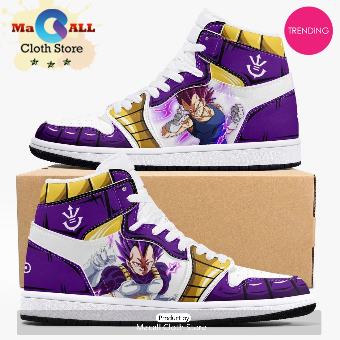 Dragon Ball Super Vegeta Ultra Ego AJ1 High Top Shoes