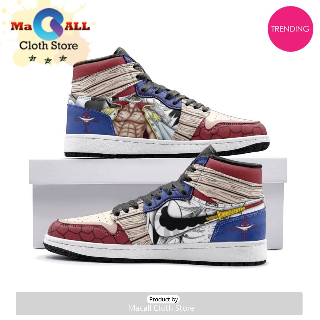 Edward Newgate One Piece Air Jordan 1 High Top Shoes
