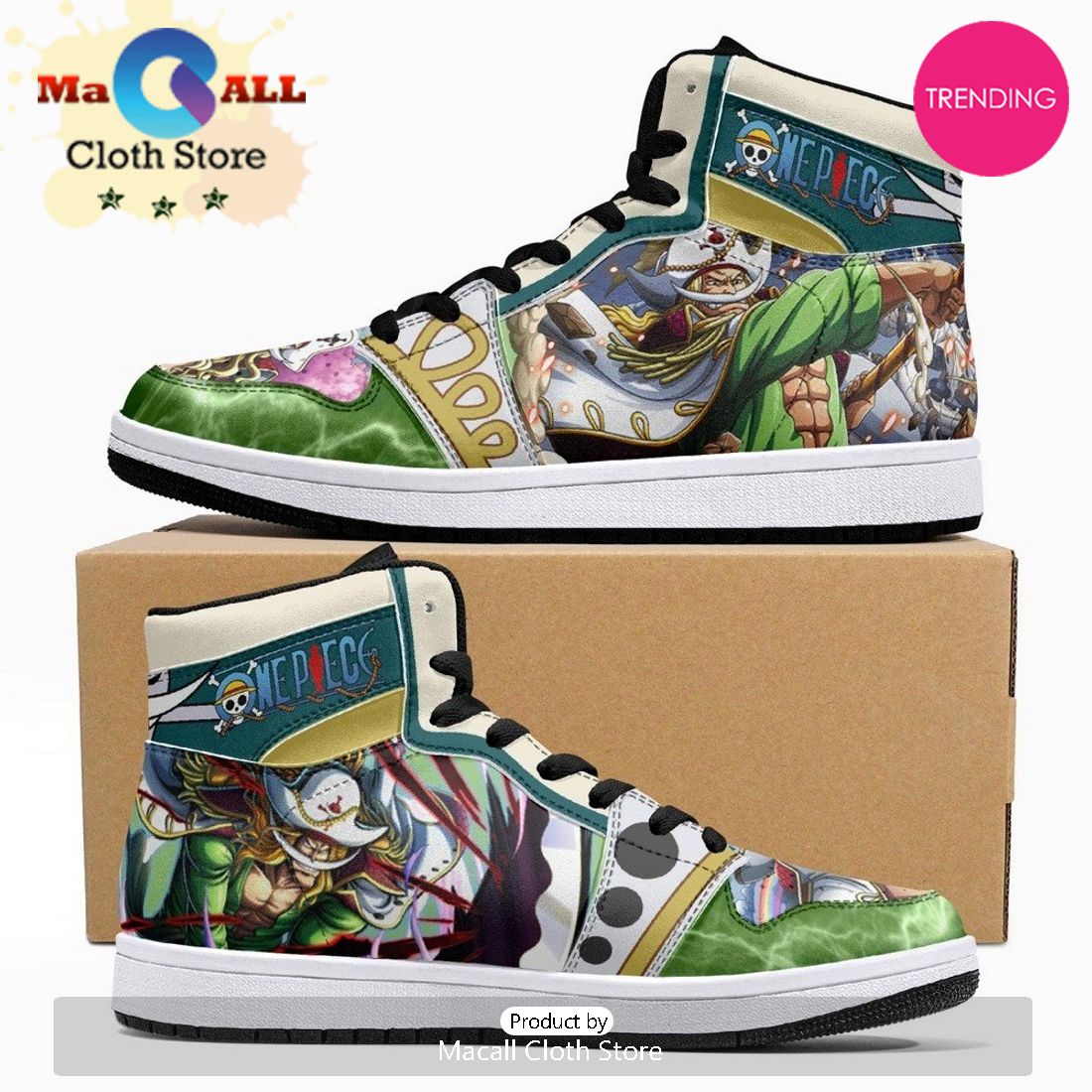 Edward Newgate Wano One Piece JD1 High Top Shoes