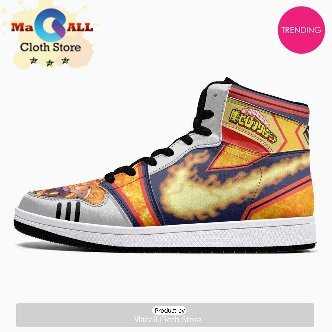 Enji Todoroki Endeavor My Hero JD1 High Top Shoes