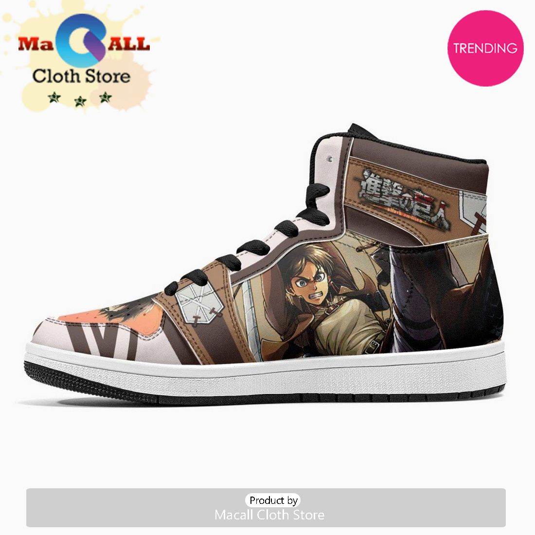Eren Yeager Training Corps Shingeki No Kyojin JD1 High Top Shoes
