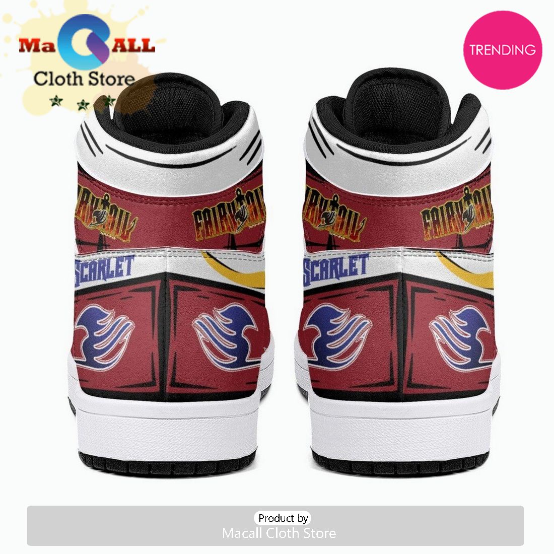 Erza Scarlet Fairy Tail JD1 High Top Shoes