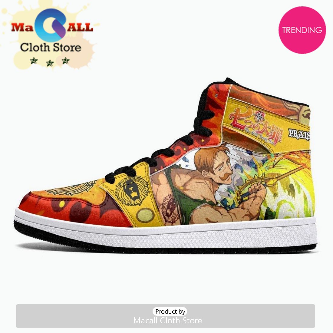 Escanor Praise The Sun Seven Deadly Sins JD1 High Top Shoes