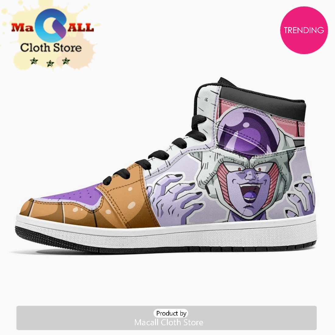Frieza Force First Form Dragon Ball Z JD1 High Top Shoes