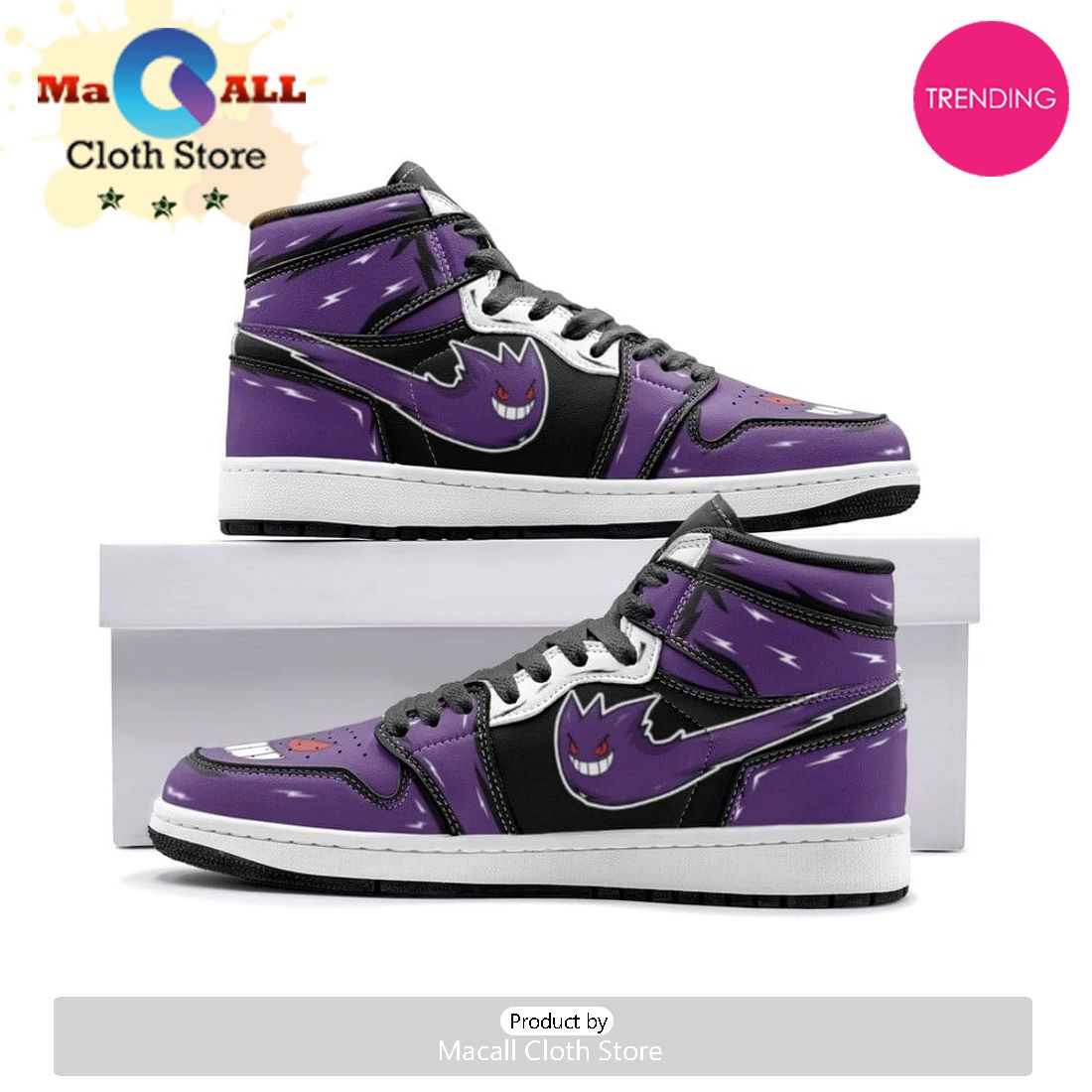 Ghost Gengar Air Jordan 1 High Top Shoes