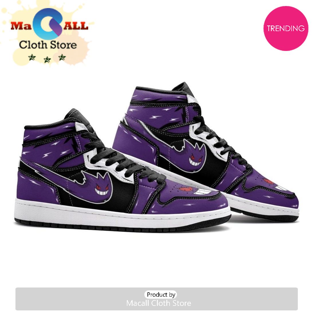 Ghost Gengar Air Jordan 1 High Top Shoes