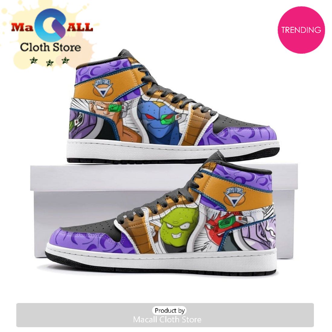 Ginyu Force Dragon Ball Z Air Jordan 1 High Top Shoes